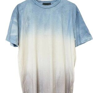 Jerry Kaye Blue/Grey Ombre Dip Dyed T-shirt
